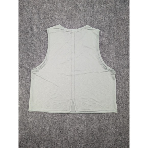 Spanx Go Lightly Notch Back Tank Top 3X Sage Green Activewear Athletic Cropped - Picture 1 of 6